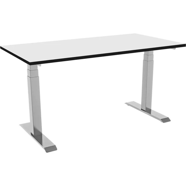celexon elektrisch höhenverstellbarer Schreibtisch Professional eAdjust-58123 - weiß, inkl. HPL Tischplatte 125x75 cm