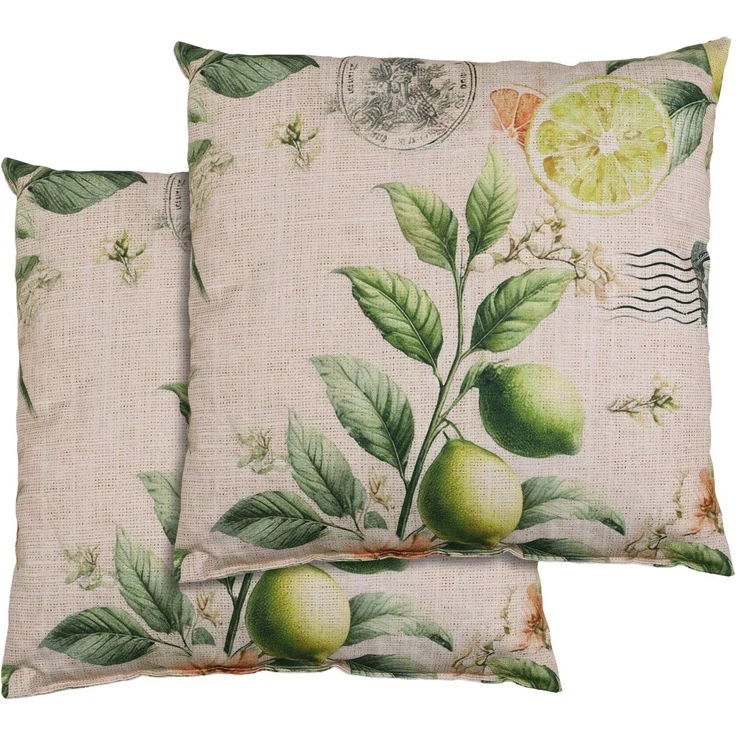 GO-DE Zierkissen Klara, (Spar-Set, 2 St), Lemon sand - Maße BxLxH ca.: 48 cm x 48 cm x cm – Bild 1