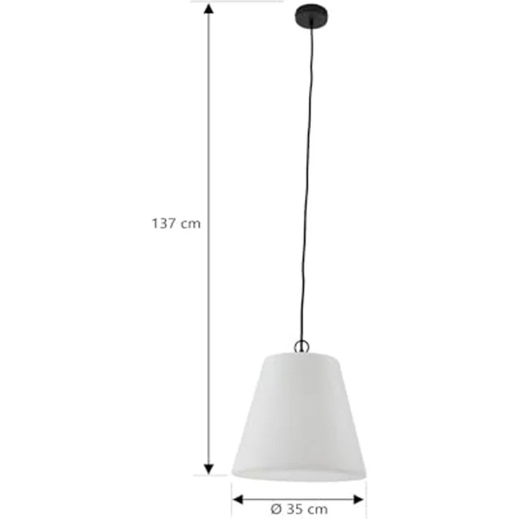 Lindby Hängeleuchten Alaida, Kunststoff Weiß IP65, 1 x 15 W LED – Bild 5