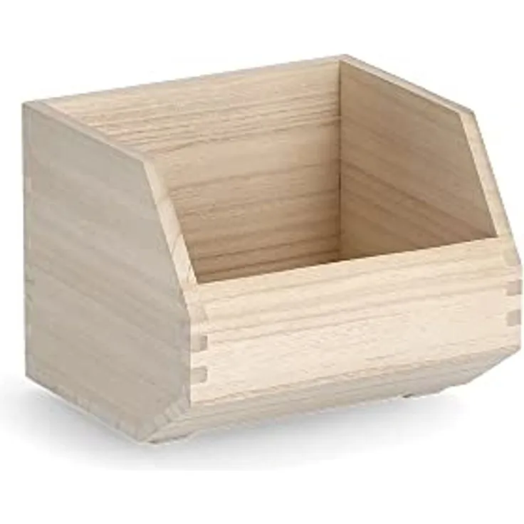 Zeller Present Aufbewahrungskorb Stapelkiste, Holz