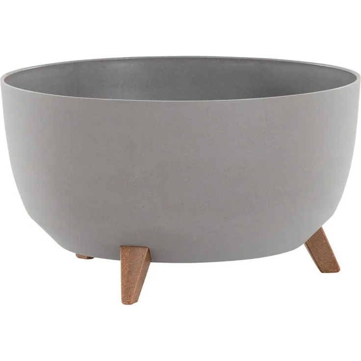 Siena Garden M82587 Oslo ECO Pflanzgefäß 47cm, Ø47 x 26,5cm, grau