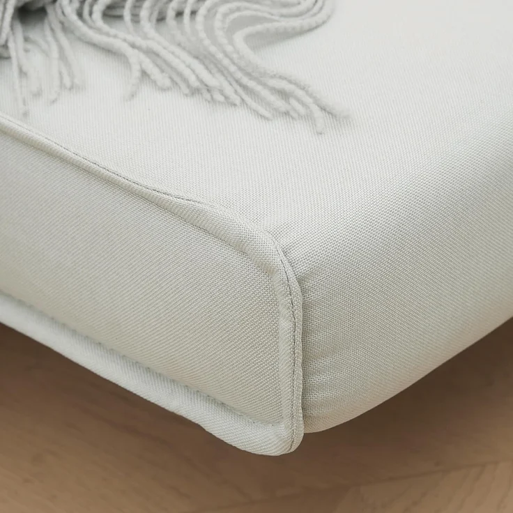 HOMCOM Sessel Rückenlehne Liege, Leinenimitat Tannenholz, Cremeweiß, 94 x 78 x 80 cm (2-Sitzer Sofa, 1-St, 1 x Einzelschlafsofa), mit Bettfunktion – Bild 8