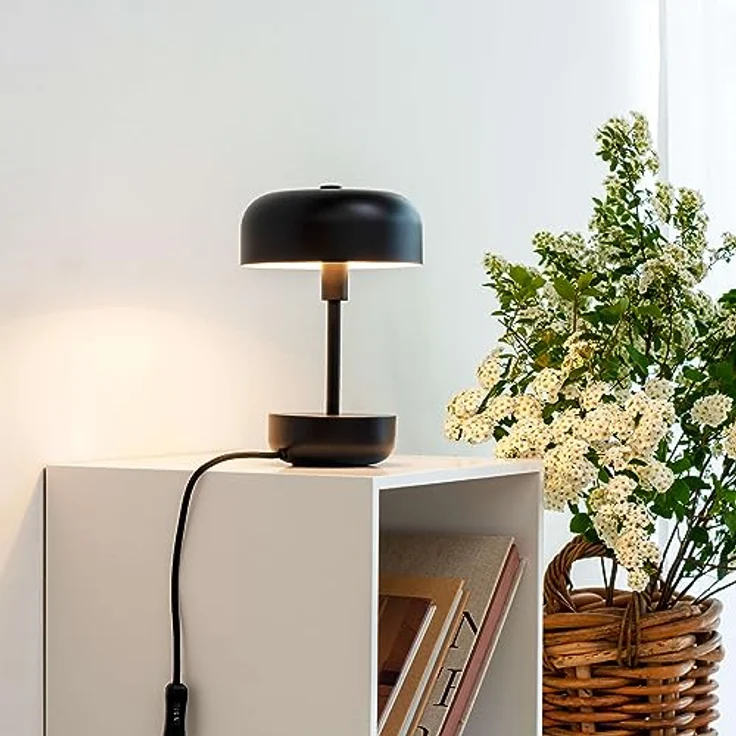 Dyberg Larsen Haipot Tischleuchte, schwarze LED Nachttischlampe mit G9 Sockel – Bild 5