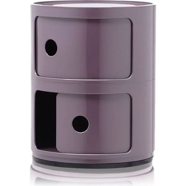 Kartell Componibili, 2 Elements, Violet, Runde Basis