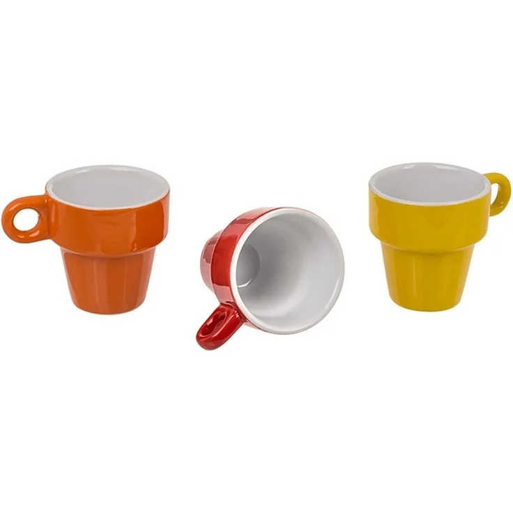 Out of the Blue Tasse Mini Espressotassen 6er Set mit Metallständer, Metall – Bild 2
