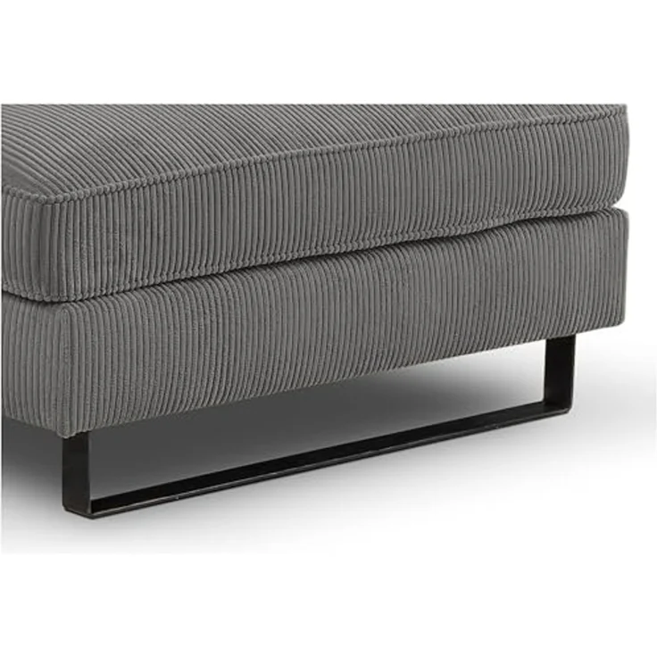 Ecksofa (B/H/T: 276x91x183 cm) in Grau – Bild 5