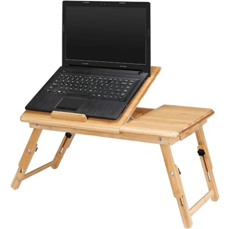 CASARIA® Laptoptisch & Betttisch, 2er-Set, Bambus, höhenverstellbar – Bild 9