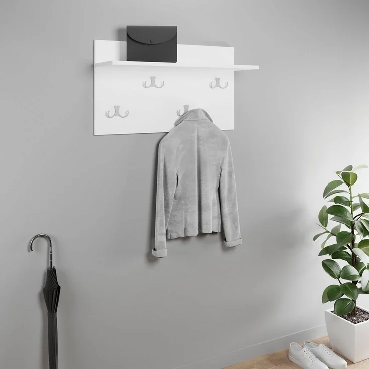 OTTO home Garderobenpaneel Paris (1 St), Praktische Wandgarderobe mit Doppelhaken (B/T/H): 70/21,5/40 cm – Bild 2