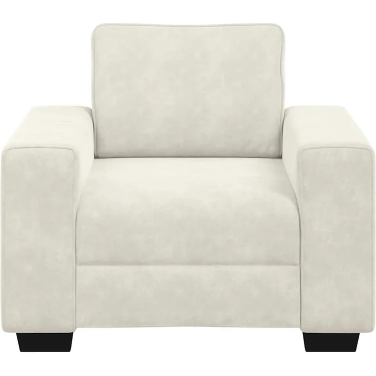 vidaXL Sessel Creme 100x77x82 cm Samt 4105255 – Bild 3