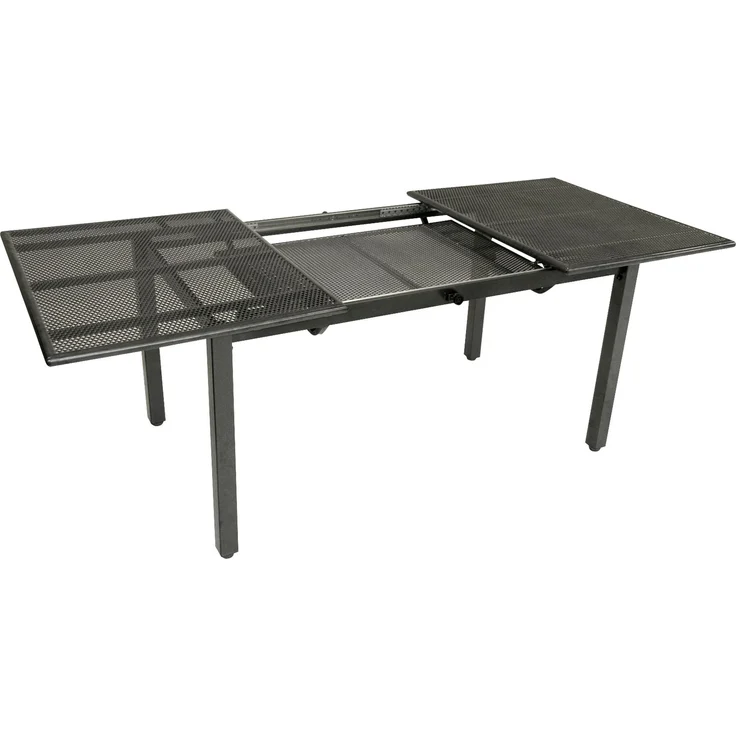 greemotion Ausziehtisch Toulouse 140/200x74x90 cm ? Stabiler Gartentisch mit ausziehbarer Funktion, höhenverstellbaren Füßen, wetterfest ? Farbe: eisengrau – Bild 2