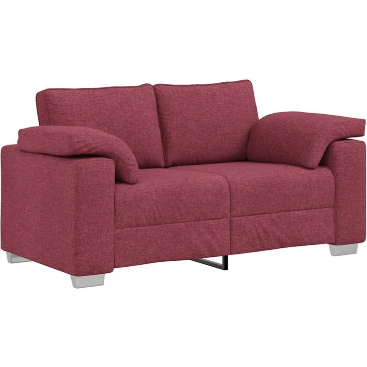 vidaXL Zweisitzer-Sofa Weinrot 160 cm Stoff 4105220 – Bild 2