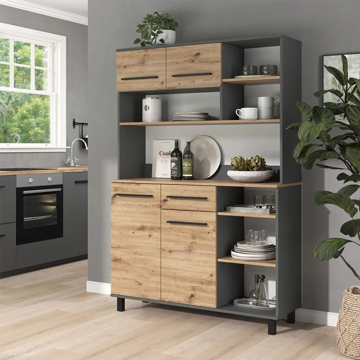 Küchenbuffet Pure Artisan-Eiche/Anthrazit 120.2 x 177 cm Vicco – Bild 6