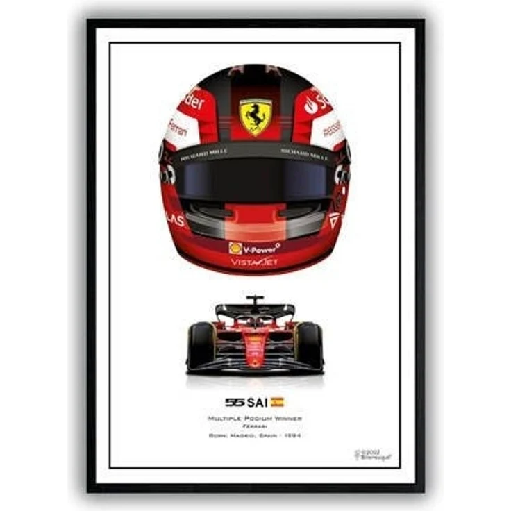 Poster Formel 1 Helme Rennfahrer Gewinner · Deko Print ohne Rahmen - I / 50x70 cm – Bild 6