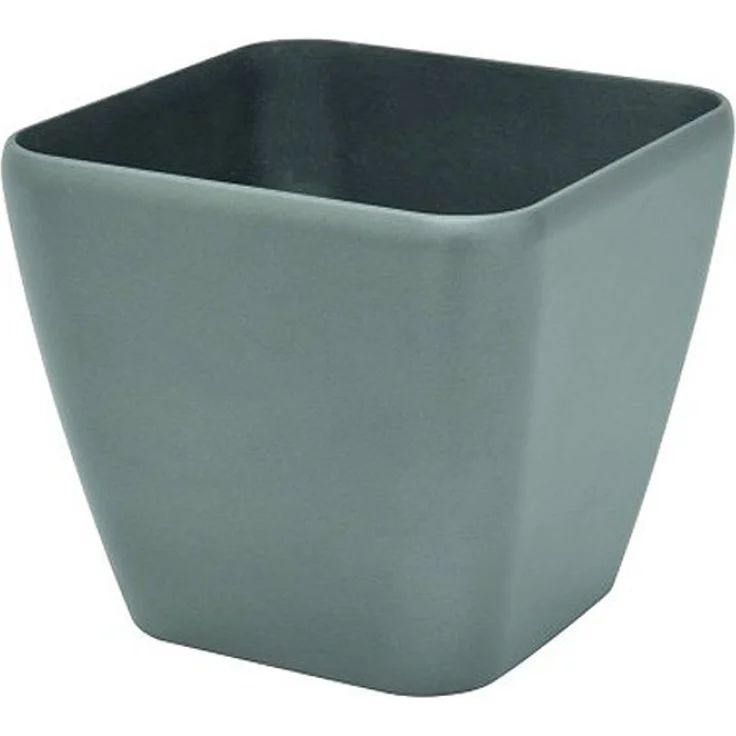 EUROPALMS Dekotopf LUNA-33, eckig, silber