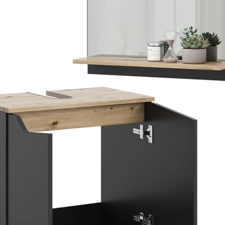Badmöbel-Set Marelle Anthrazit 2 Teile Vicco – Bild 7