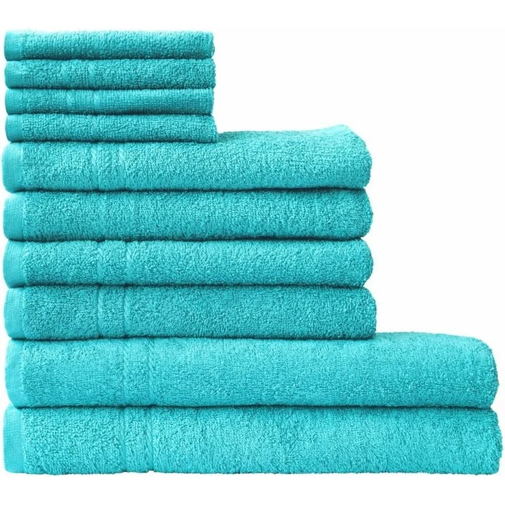 Dyckhoff Handtuch Set Kristall, Walkfrottee (Set, 10-St), mit feiner Bordüre, Duschtücher, Handtücher und Gästetücher – Bild 1