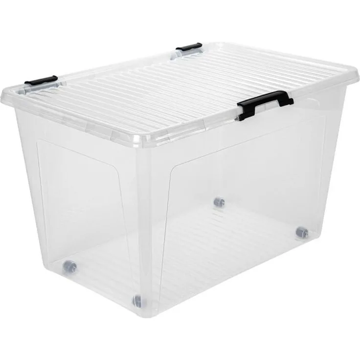 Jelenia Plast Scharnierbox, 52L, mit Deckel, Kunststoff Transparent, 60 x 40 x 35 cm