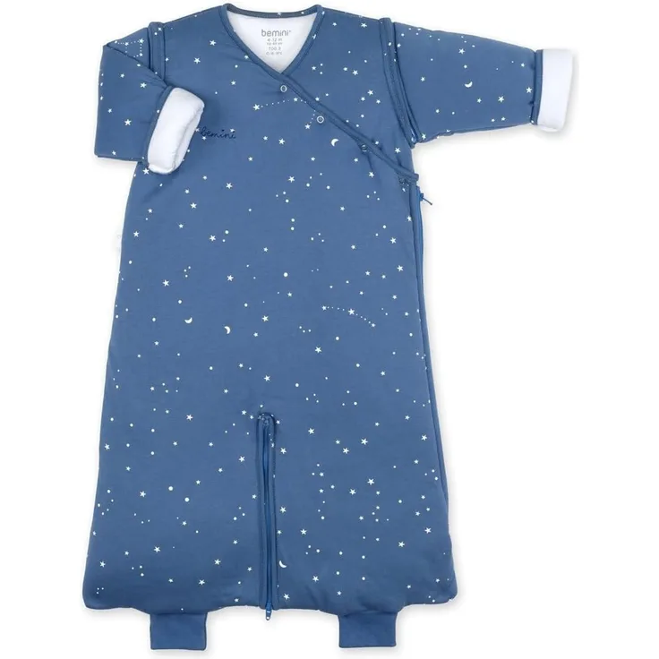 Bemini Pady Jersey Schlafsack Stary Relax 3-9 Monate Blau