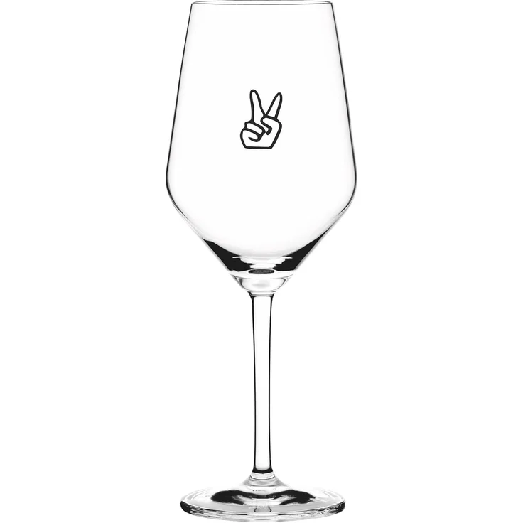 Sand & Soda 9500008 Modernes Weinglas mit trendigem Motiv Peace, Geschenkbox – Made in Germany – Bild 1