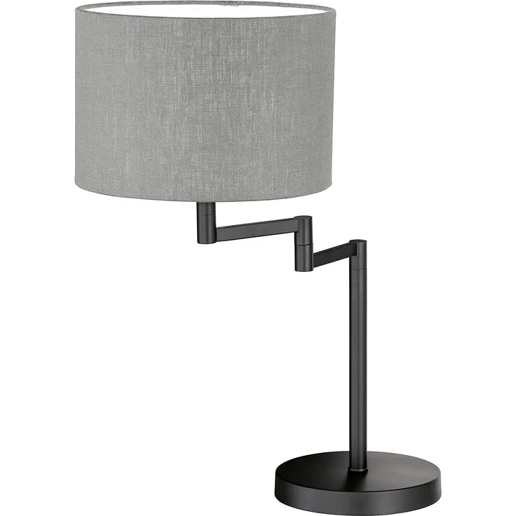 Fischer & Honsel 50575 Tischleuchte Rota Schwarz Grau E27 55cm