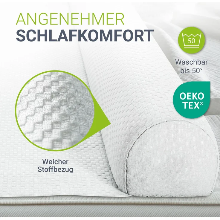 Juskys Aufblasbarer Rausfallschutz Louana 130 cm - Schnell aufblasbar mit Fußpumpe, ideal für Urlaub - Rausfallschutz Baby Kinderbett Bettkantenschutz – Bild 4