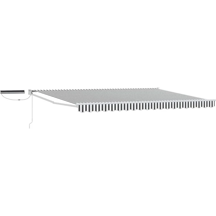 vidaXL Elektrische ausziehbare Markise Anthrazit und Weiß 5 x 3 m 3420013 – Bild 1
