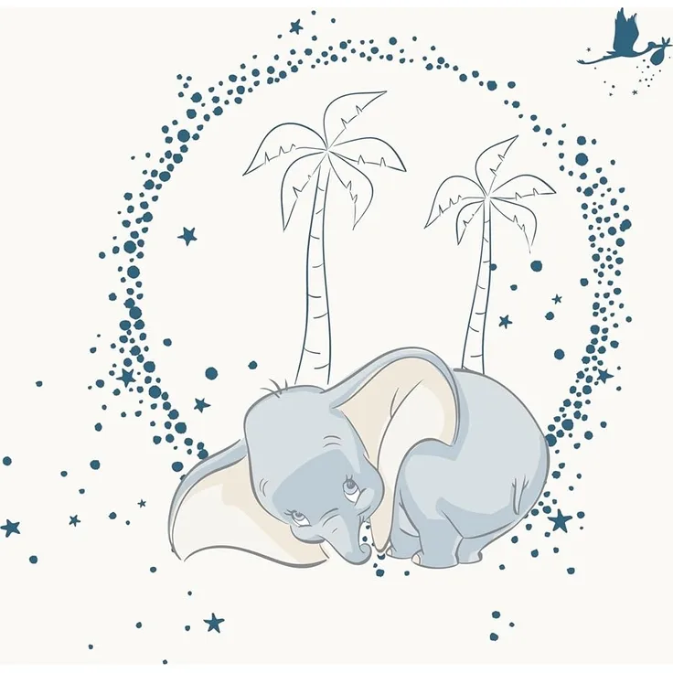 Disney Dumbo Flanelldecke 150x110 cm Kuschelige Decke aus weichem Flanell für Kinder