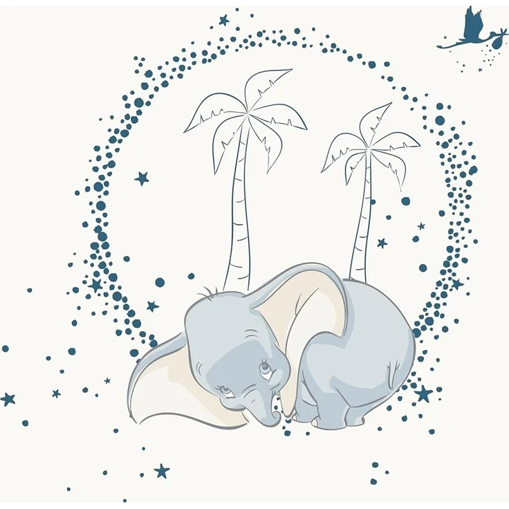 Disney Dumbo Flanelldecke 150x110 cm Kuschelige Decke aus weichem Flanell für Kinder – Bild 1