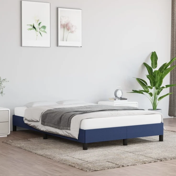 vidaXL Polsterbett, Stoff, 25,0 cm, Blau, 120x190 cm – Bild 1