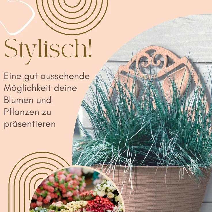 Blumentopf Wand Blumentopf Wandmontage Wandblumentopf Wandvasen für Pflanzen Wandhalterung Wandtopf Wandgefäß Rattan Optik anthrazit – Bild 2