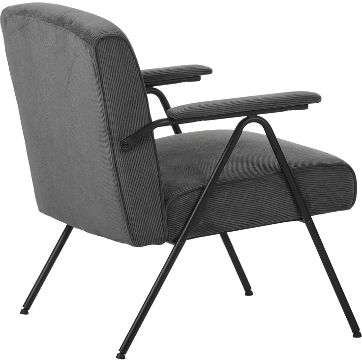 Albatros Designer Vintage Sessel Stanford, hochwertiger Cord Stoff Bezug in Grau, sehr bequeme S-Federn, Relaxsessel Loungesessel für Wohnzimmer, Schlafzimmer oder als Fernsehsessel – Bild 2