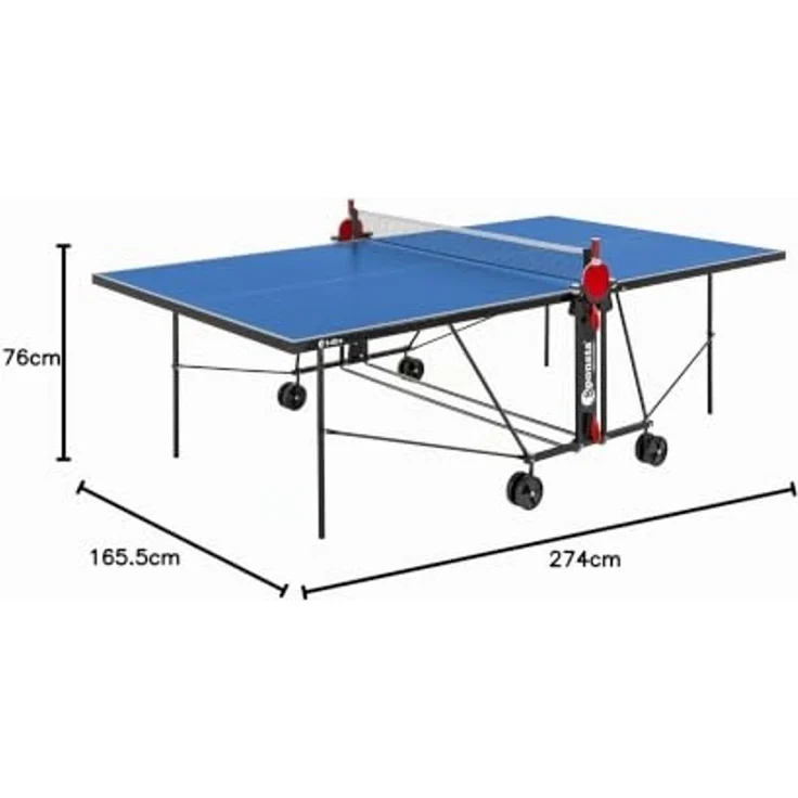 SPONETA 'S 1-43 e' Tischtennisplatte, wetterfest, klappbar, blau, 152,5 x 274 x 76 cm – Bild 7