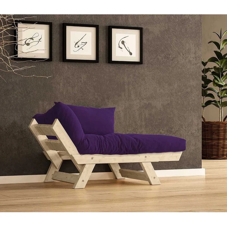 Skye Decor 'CPT8147-140' Garten-Sessel, Natur / Lila, 108-140 x 75 cm – Bild 2