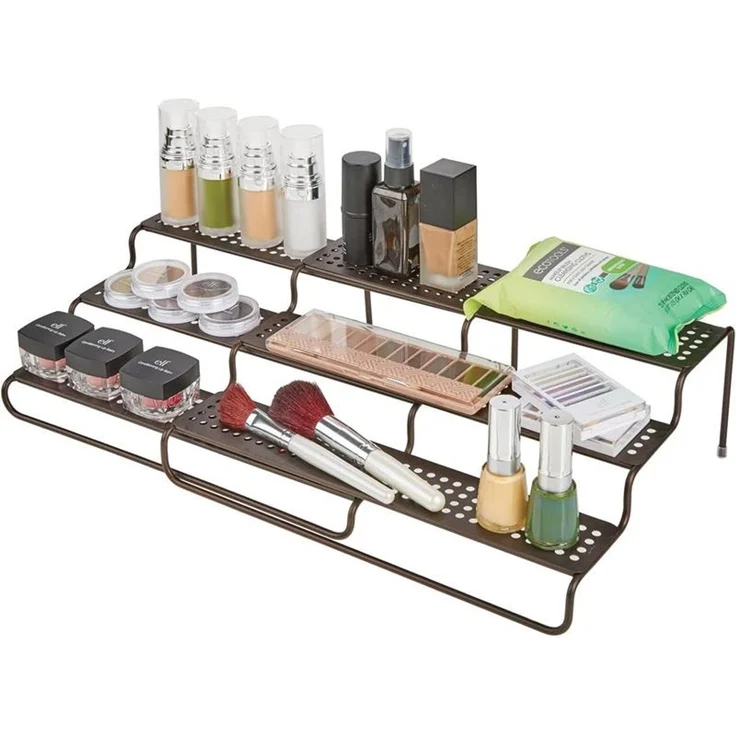 mDesign Gewürzregal Regal Küchenschrank Organizer Aufbewahrung Metall Bronze – Bild 5
