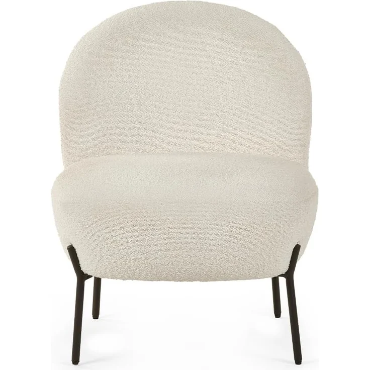 Julian Bowen Lulu Bouclé-Akzentstuhl, Elfenbein, 77 x 60 x 64 – Bild 4