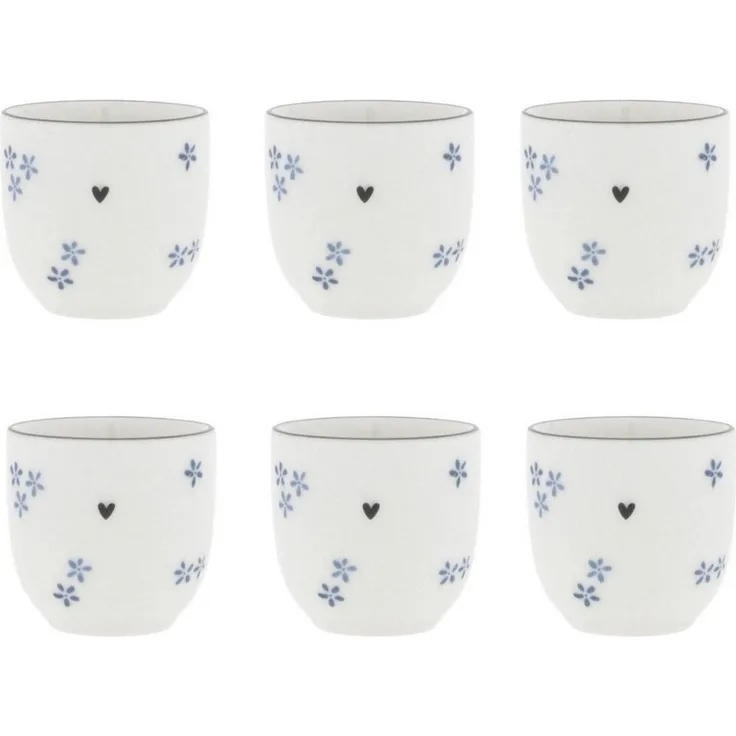 Bastion Collections Tasse Daisies Blumen, Keramik, Spülmaschinengeeignet, Weiß, Motiv: Blume