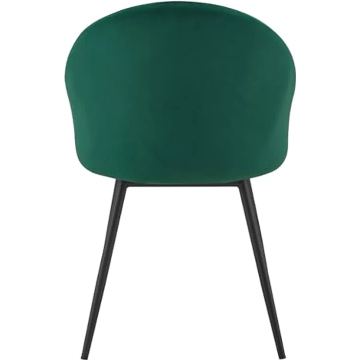 Happy Garden 2er Set Vintage-Stühlen Diane in grünem Samt, Metallbeine – Bild 7