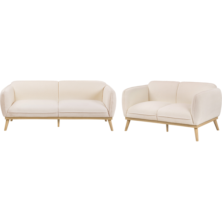 Sofa Set 5-Sitzer LJUNG Bouclé Hellbeige – Bild 4