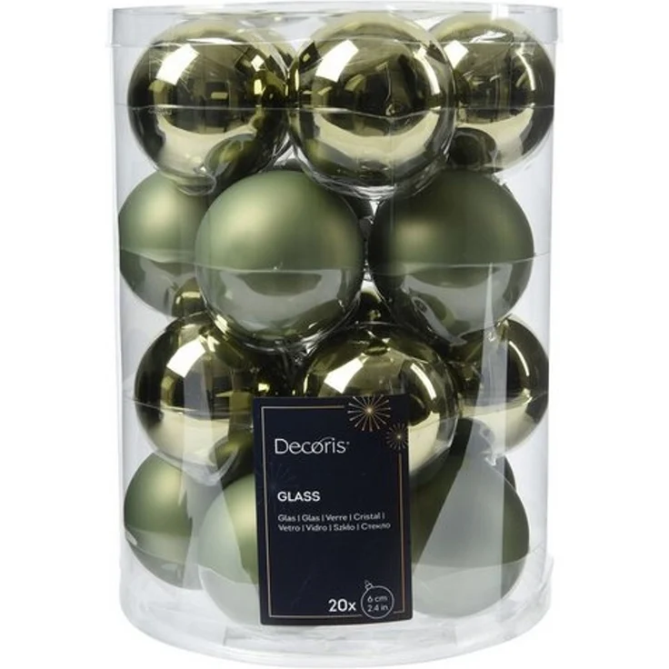 Kaemingk Weihnachtsbaumkugel, Weihnachtskugeln Glas 6cm x 20 Stück - Rosmarin – Bild 3