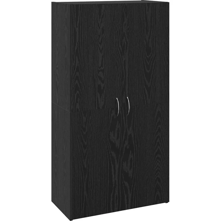 vidaXL Büroschrank Schwarz Eichen-Optik 60 x 32 x 115 cm Holzwerkstoff 879638 – Bild 2
