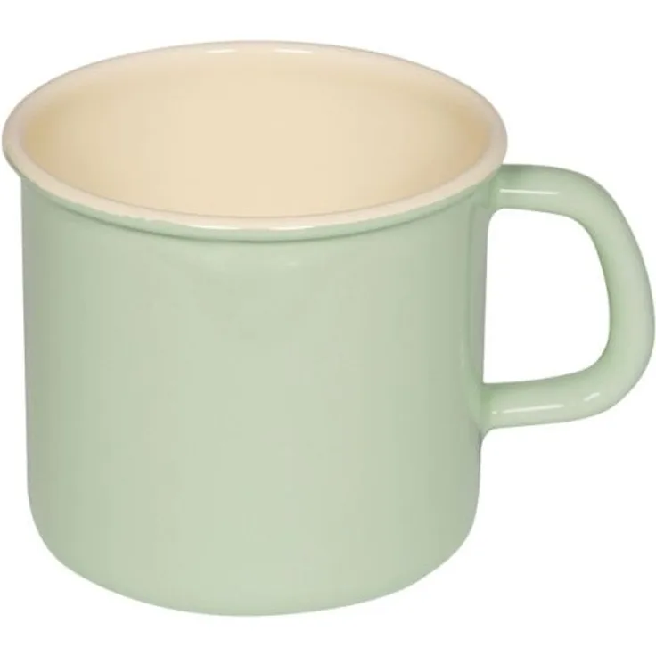 Riess Topf (Becher) mit Bördel Ø11cm 0,75 Liter Emaille Classic Pastell nilgrün