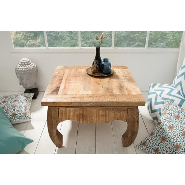 riess-ambiente Couchtisch OPIUM ANTIQUE 60cm natur, Wohnzimmer · Massivholz · eckig – Bild 5