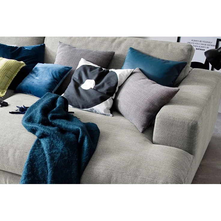 KAWOLA Big Sofa MADELINE Stoff silber 85 x 170 x 290 cm – Bild 4