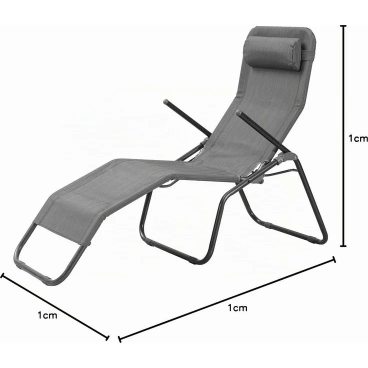 Primaster Sonnenliege Sola Comfort anthrazit Gartenliege Strandliege Liege – Bild 2