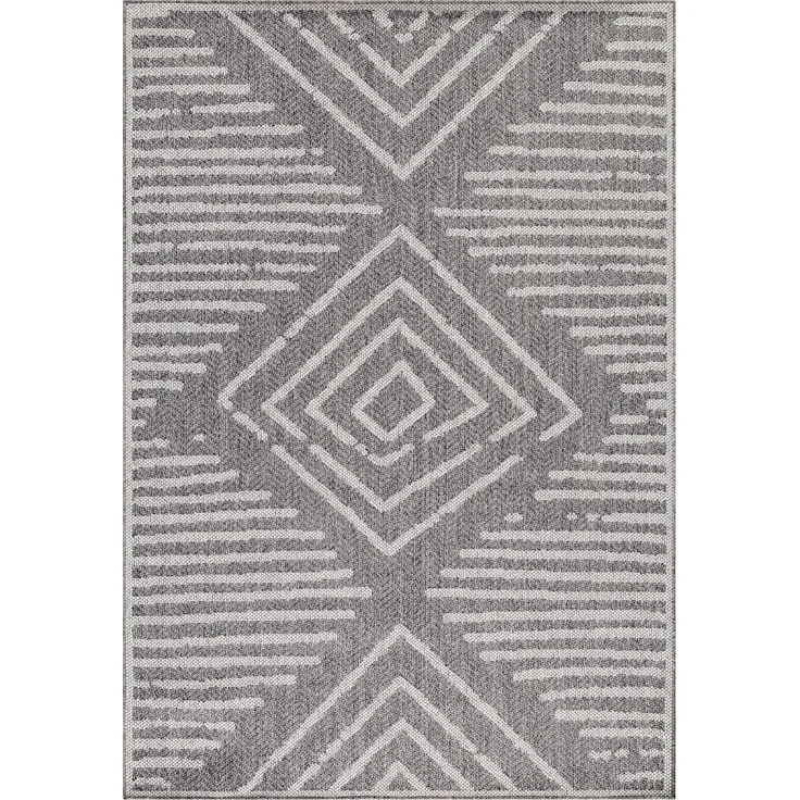 Outdoor Teppich Alessio rechteckig - 120x170 cm - Grau