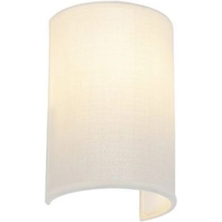 Qazqa Wandleuchte Drum, ohne Leuchtmittel, E27, Weiß, Modern, Textil, 1-flammig – Bild 4