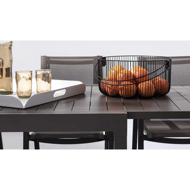 Gartenesstisch Pelagius aus Aluminium, ausziehbar und wetterfest, Coffee braun, für 8-10 Personen – Bild 8