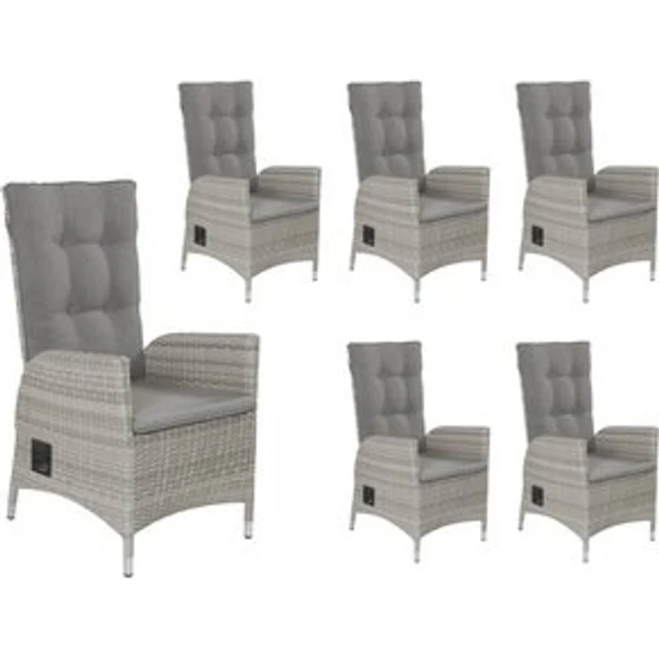 LC Garden Gartenstuhl LC Garden »Roma« Positionsstuhl Verstellsessel natur, Aluminiumgestell mit handgeflochtenem Rattan – Bild 6