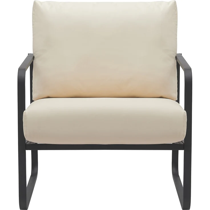 CLP Lounger Manea mit Metallgestell,creme Kunstleder – Bild 3