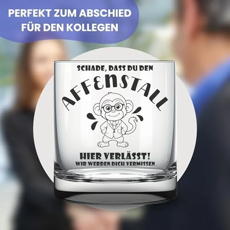 Lasernauten Whiskyglas Glas mit Gravur zur Verabschiedung Kollegin Kollege Geschenk Abschied, mit Gravur – Bild 4